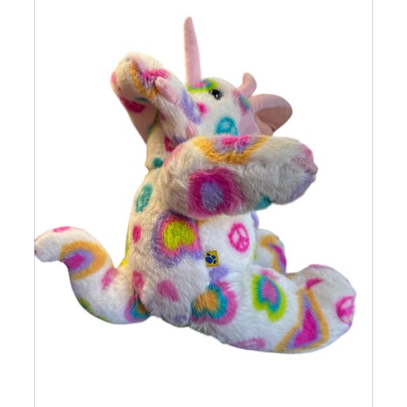 Build-A-Bear Pink White Plush Triceratops Dinosaur Plush  Stuffed Toy 18” Love - Picture 3 of 6